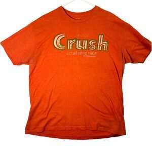 Savvy Vintage Orange Crush T-Shirt Unisex M Graphic‎ Print Distressed Crew Neck